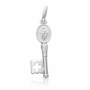 Colgante plata 925mm llave v. milagrosa pequeña - 6x24mm