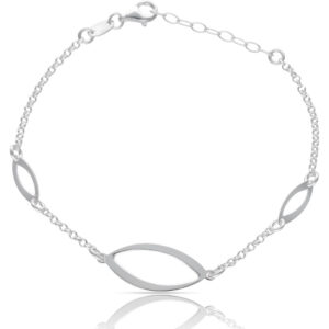 Pulsera plata 925mm 3 oval