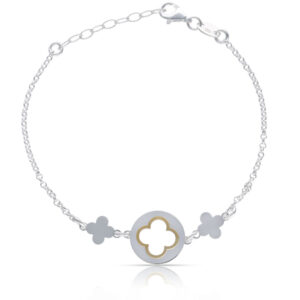 Pulsera plata 925mm 3 treboles
