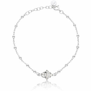 Pulsera plata 925mm mano de fatima + bolas