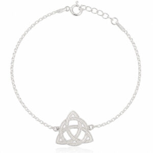 Pulsera plata 925mm triqueta + circulo