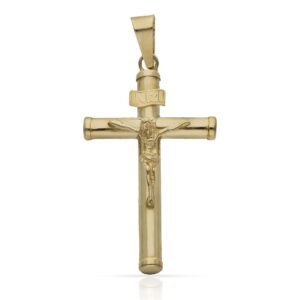 Cruz oro 18kl cristo - 20x34mm