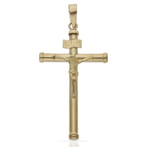 Cruz oro 18kl cristo - 21x36mm