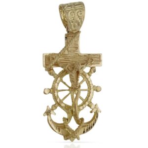 Cruz oro 18kl marinera cristo-27x52mm