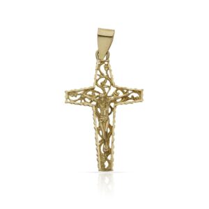 Cruz oro 18kl cristo - 19x32mm
