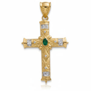 Cruz oro 18kl baguettes - 38x55mm