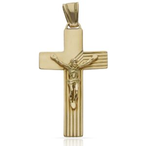 Cruz oro 18kl cristo - 20x36mm