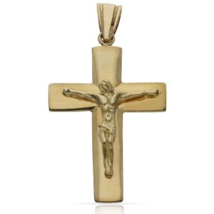 Cruz oro 18kl cristo - 23x37mm