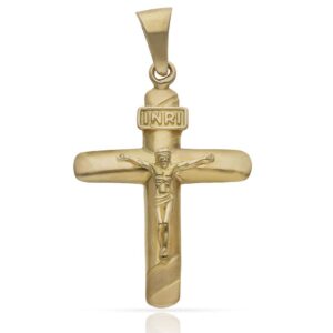 Cruz oro 18kl cristo - 26x37mm