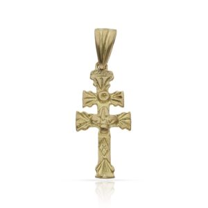 Cruz oro 18kl caravaca - 11x25mm