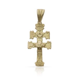Cruz oro 18kl caravaca -14x27mm