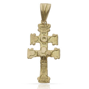 Cruz oro 18kl de caravaca - 17x35mm