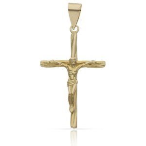 Cruz oro 18kl cristo - 20x33mm