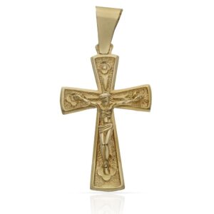 Cruz oro 18kl cristo - 18x30mm
