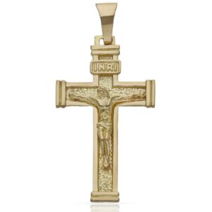 Cruz oro 18kl cristo - 24x41mm