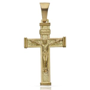 Cruz oro 18kl cristo - 21x35mm
