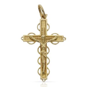 Cruz oro 18kl cristo - 20x32mm