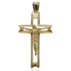 Cruz oro 18kl cristo - 23x39mm