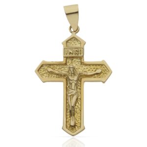 Cruz oro 18kl cristo - 21x31mm