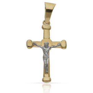 Cruz oro 18kl cristo - 19x31mm