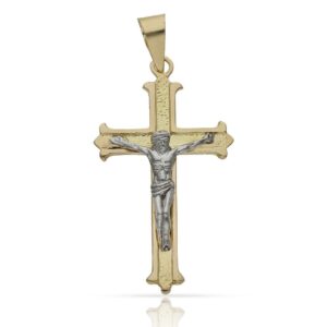 Cruz oro 18kl cristo - 18x32mm