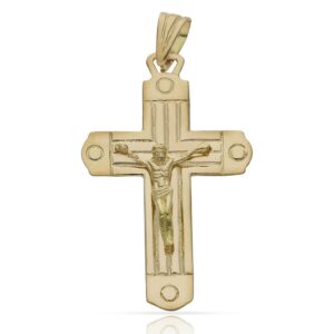 Cruz oro 18kl cristo - 25x40mm