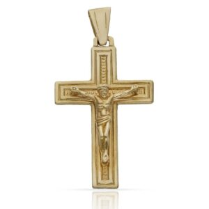 Cruz oro 18kl cristo - 21x35mm