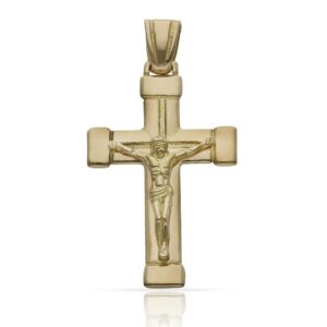 Cruz oro 18kl cristo - 21x33mm