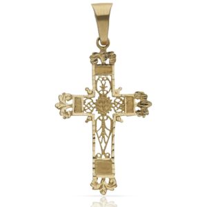 Cruz oro 18kl filigrana - 23x39mm
