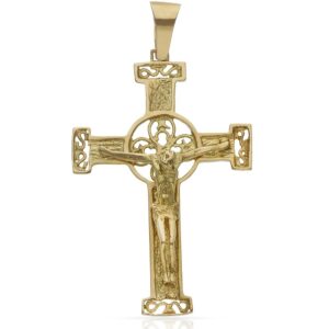 Cruz oro 18kl cristo - 31x47mm