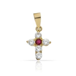 Cruz oro 18kl color seleccionable