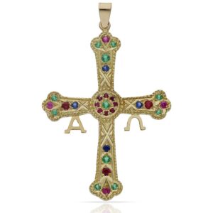 Cruz oro 18kl asturiana - 34x48mm