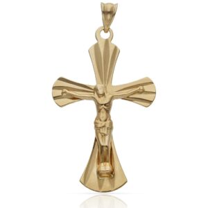 Cruz oro 18kl cristo - 22x36mm