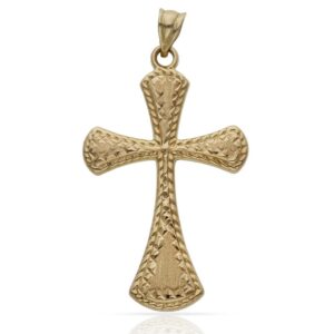 Cruz oro 18kl tallada - 22x36mm
