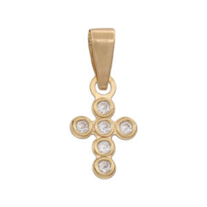 Cruz oro 18kl circonitas