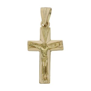 Cruz oro 18kl cristo - 15x29mm