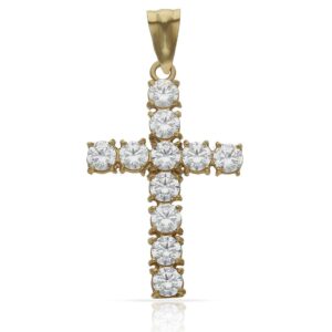 Cruz oro 18kl circonitas - 19x29mm