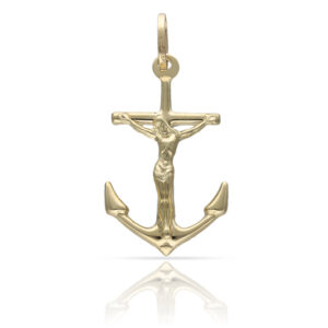 Cruz oro 18kl marinera - 15x24mm