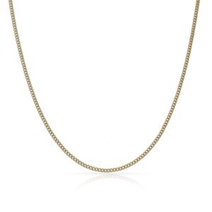Cadena oro 18kl barbada maciza - 1mm