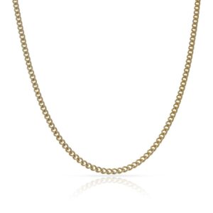 Cadena oro 18kl barbada maciza - 2 mm