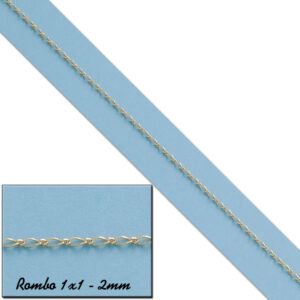 Cadena rombo 1x1 oro 18kl