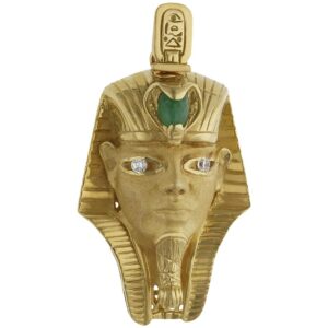 Cabeza oro 18kl tutankamon - 27x44mm