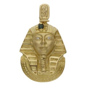 Cabeza oro 18kl egipcia - 30x41mm