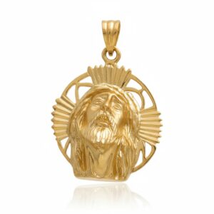 Cabeza oro 18kl cristo - 30x35mm