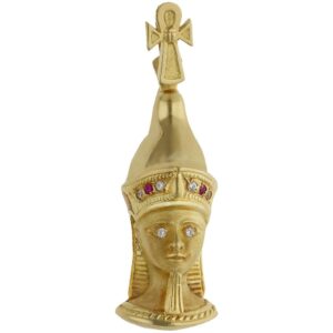 Cabeza oro 18kl egipcia - 16x42mm