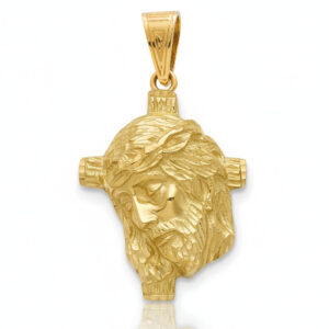 Cabeza oro 18kl cristo - 35x49mm