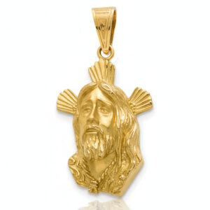 Cabeza oro 18kl cristo - 33x50mm