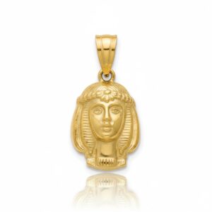 Cabeza oro 18kl egipcia 15x21mm