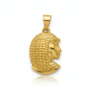 Cabeza oro 18kl egipcia - 15x22mm