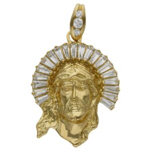 Cabeza oro 18kl cristo
